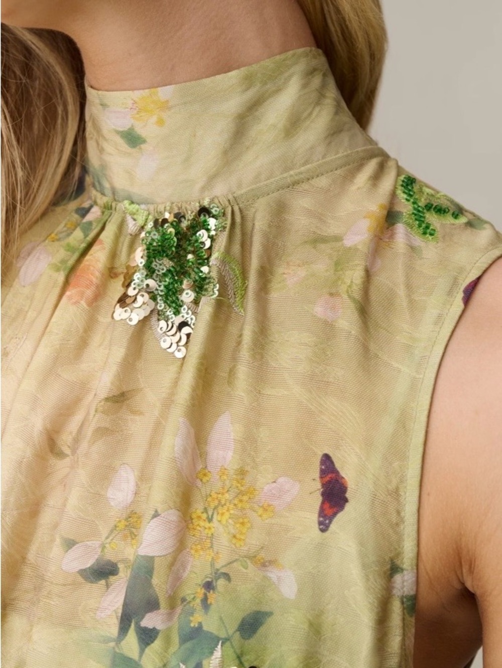 Few Moda o.p.t Naia Floral green Maxi Dress - Picture 4 of 9